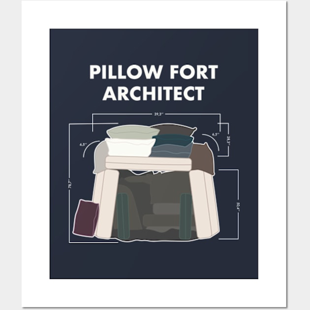 Pillow Fort Architect Wall Art by Plan8